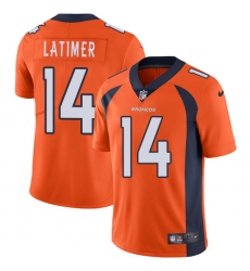 Men's Nike Denver Broncos #14 Cody Latimer Orange Team Color Vapor Untouchable Limited Player NFL Jersey