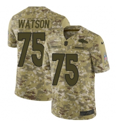 Youth Nike Denver Broncos #75 Menelik Watson Limited Camo 2018 Salute to Service NFL Jersey