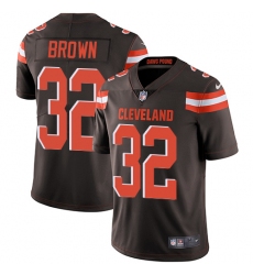 Youth Nike Cleveland Browns #32 Jim Brown Brown Team Color Vapor Untouchable Limited Player NFL Jersey