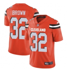 Youth Nike Cleveland Browns #32 Jim Brown Orange Alternate Vapor Untouchable Limited Player NFL Jersey