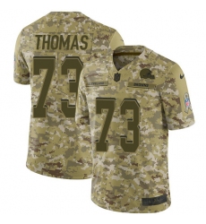 Men's Nike Cleveland Browns #73 Joe Thomas Limited Camo 2018 Salute to Service NFL Jersey