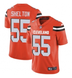 Men's Nike Cleveland Browns #55 Danny Shelton Orange Alternate Vapor Untouchable Limited Player NFL Jersey
