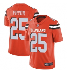 Youth Nike Cleveland Browns #25 Calvin Pryor Orange Alternate Vapor Untouchable Limited Player NFL Jersey