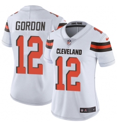 Women's Nike Cleveland Browns #12 Josh Gordon White Vapor Untouchable Limited Player NFL Jersey
