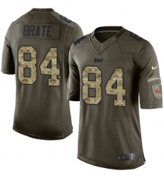 Youth Nike Tampa Bay Buccaneers #84 Cameron Brate Elite Green Salute to Service NFL Jersey