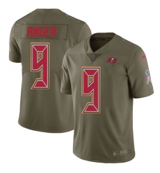 Men's Nike Tampa Bay Buccaneers #9 Bryan Anger Limited Olive 2017 Salute to Service NFL Jersey