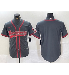 Men's Tampa Bay Buccaneers Blank Grey Cool Base Stitched Baseball Jersey