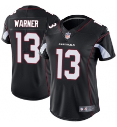 Women's Nike Arizona Cardinals #13 Kurt Warner Black Alternate Vapor Untouchable Limited Player NFL Jersey