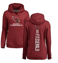 NFL Women's Nike Arizona Cardinals #11 Larry Fitzgerald Maroon Backer Pullover Hoodie