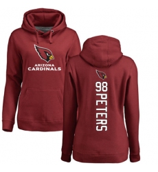 NFL Women's Nike Arizona Cardinals #98 Corey Peters Maroon Backer Pullover Hoodie