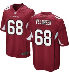 Men's Nike Arizona Cardinals #68 Jared Veldheer Game Red Team Color NFL Jersey