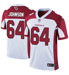 Men's Nike Arizona Cardinals #64 Dorian Johnson White Vapor Untouchable Limited Player NFL Jersey