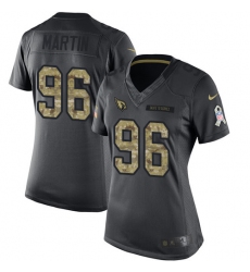 Women's Nike Arizona Cardinals #96 Kareem Martin Limited Black 2016 Salute to Service NFL Jersey