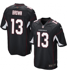 Men's Nike Arizona Cardinals #13 Jaron Brown Game Black Alternate NFL Jersey