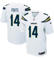Men's Nike Los Angeles Chargers #14 Dan Fouts Elite White NFL Jersey