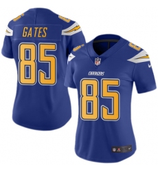 Women's Nike Los Angeles Chargers #85 Antonio Gates Limited Electric Blue Rush Vapor Untouchable NFL Jersey