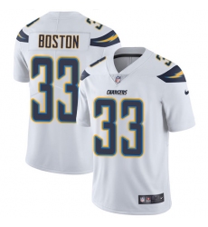 Men's Nike Los Angeles Chargers #33 Tre Boston White Vapor Untouchable Limited Player NFL Jersey