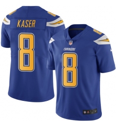 Youth Nike Los Angeles Chargers #8 Drew Kaser Limited Electric Blue Rush Vapor Untouchable NFL Jersey