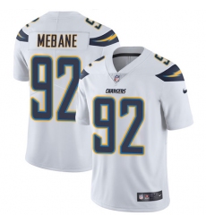 Men's Nike Los Angeles Chargers #92 Brandon Mebane White Vapor Untouchable Limited Player NFL Jersey