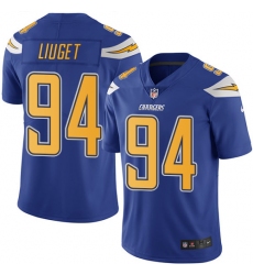 Youth Nike Los Angeles Chargers #94 Corey Liuget Limited Electric Blue Rush Vapor Untouchable NFL Jersey