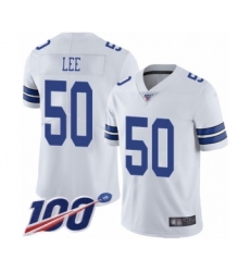 Men's Dallas Cowboys #50 Sean Lee White Vapor Untouchable Limited Player 100th Season Football Jersey
