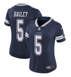 Women's Nike Dallas Cowboys #5 Dan Bailey Navy Blue Team Color Vapor Untouchable Limited Player NFL Jersey