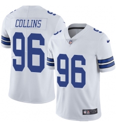 Men's Nike Dallas Cowboys #96 Maliek Collins White Vapor Untouchable Limited Player NFL Jersey