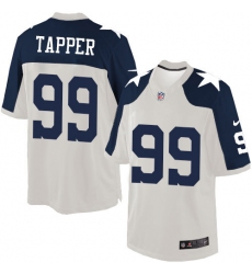 Men's Nike Dallas Cowboys #99 Charles Tapper Limited White Throwback Alternate NFL Jersey
