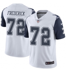 Men's Nike Dallas Cowboys #72 Travis Frederick Limited White Rush Vapor Untouchable NFL Jersey