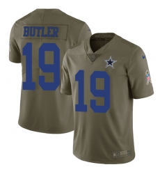 Men's Nike Dallas Cowboys #19 Brice Butler Limited Olive 2017 Salute to Service NFL Jersey