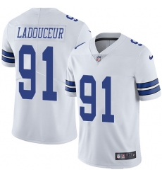 Youth Nike Dallas Cowboys #91 L. P. Ladouceur White Vapor Untouchable Limited Player NFL Jersey