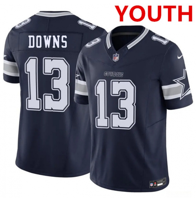 Youth Dallas Cowboys #13 Caleb Downs Navy 2026 Draft F.U.S.E Vapor Untouchable Limited Stitched Football Jersey