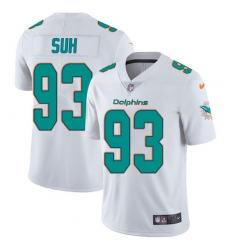 Youth Nike Miami Dolphins #93 Ndamukong Suh White Vapor Untouchable Limited Player NFL Jersey