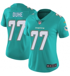 Women's Nike Miami Dolphins #77 Adam Joseph Duhe Aqua Green Team Color Vapor Untouchable Limited Player NFL Jersey