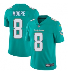 Youth Nike Miami Dolphins #8 Matt Moore Aqua Green Team Color Vapor Untouchable Limited Player NFL Jersey