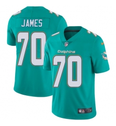Men's Nike Miami Dolphins #70 Ja'Wuan James Aqua Green Team Color Vapor Untouchable Limited Player NFL Jersey