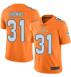 Men's Nike Miami Dolphins #31 Michael Thomas Limited Orange Rush Vapor Untouchable NFL Jersey