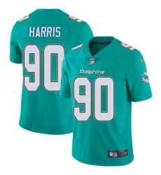 Men's Nike Miami Dolphins #90 Charles Harris Aqua Green Team Color Vapor Untouchable Limited Player NFL Jersey