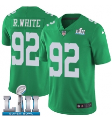 Men's Nike Philadelphia Eagles #92 Reggie White Limited Green Rush Vapor Untouchable Super Bowl LII NFL Jersey