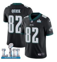 Youth Nike Philadelphia Eagles #82 Mike Quick Black Alternate Vapor Untouchable Limited Player Super Bowl LII NFL Jersey