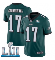 Youth Nike Philadelphia Eagles #17 Harold Carmichael Midnight Green Team Color Vapor Untouchable Limited Player Super Bowl LII NFL Jersey