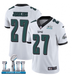 Men's Nike Philadelphia Eagles #27 Malcolm Jenkins White Vapor Untouchable Limited Player Super Bowl LII NFL Jersey