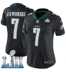 Women's Nike Philadelphia Eagles #7 Ron Jaworski Black Alternate Vapor Untouchable Limited Player Super Bowl LII NFL Jersey