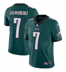 Youth Nike Philadelphia Eagles #7 Ron Jaworski Midnight Green Team Color Vapor Untouchable Limited Player NFL Jersey