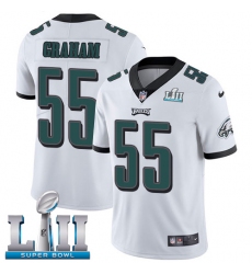 Men's Nike Philadelphia Eagles #55 Brandon Graham White Vapor Untouchable Limited Player Super Bowl LII NFL Jersey