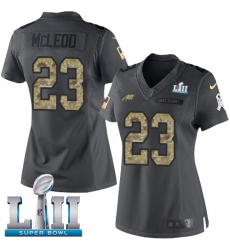 Women's Nike Philadelphia Eagles #23 Rodney McLeod Limited Black 2016 Salute to Service Super Bowl LII NFL Jersey