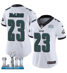 Women's Nike Philadelphia Eagles #23 Rodney McLeod White Vapor Untouchable Limited Player Super Bowl LII NFL Jersey