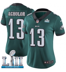 Women's Nike Philadelphia Eagles #13 Nelson Agholor Midnight Green Team Color Vapor Untouchable Limited Player Super Bowl LII NFL Jersey