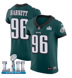 Men's Nike Philadelphia Eagles #96 Derek Barnett Midnight Green Team Color Vapor Untouchable Elite Player Super Bowl LII NFL Jersey