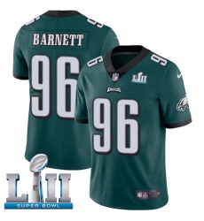 Men's Nike Philadelphia Eagles #96 Derek Barnett Midnight Green Team Color Vapor Untouchable Limited Player Super Bowl LII NFL Jersey